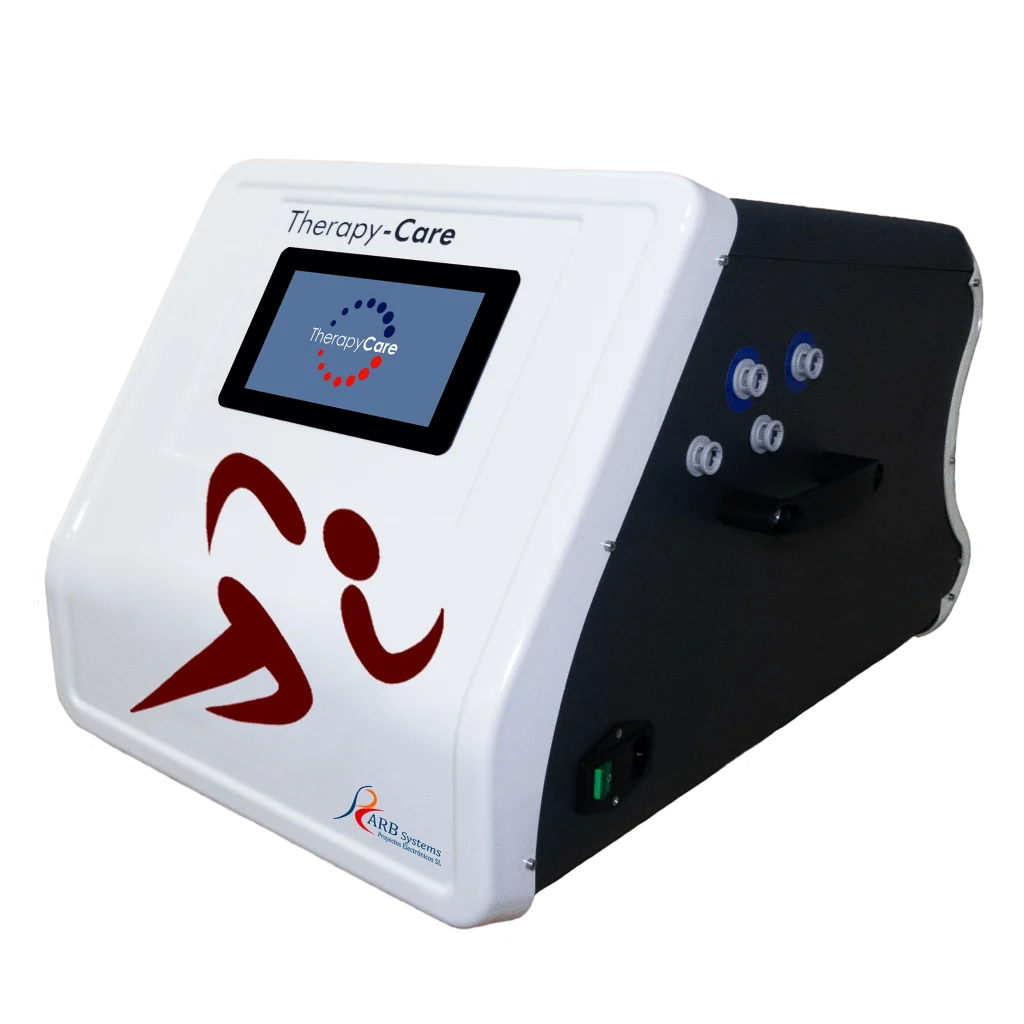 Équipement de soins thérapeutiques conçu pour réaliser des applications de contraste thermique et de compression hydraulique, utilisé dans la récupération musculaire avancée.