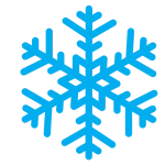 Icône de flocon de neige bleu représentant l'application du froid dans les traitements de cryothérapie esthétique.